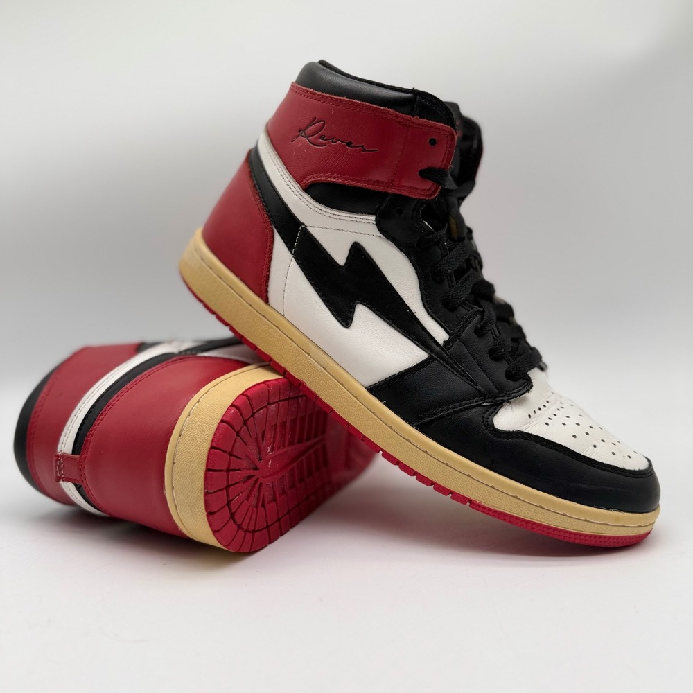 Reves Paris Air Kiy Mens 11 1991 X 1992 Red Black White High Top Sneakers